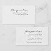 ミニマルタイポグラフィ手書き乗務員名。航海の 名刺 (正面/裏面)