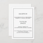 ミニマルタイポグラフィ披露宴カード エンクロージャーカード (正面/裏面)