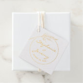 ミニマルタイポグラフィ白黒結婚のクラシック フェイバータグ (箱)