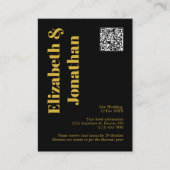 ミニマルタイポグラフィ結婚ズアコモデーション エンクロージャーカード (正面)