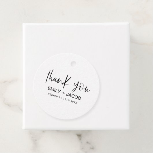 ミニマルタイポグラフィ結婚ズ・サンキュー フェイバータグ (インサイチュ)
