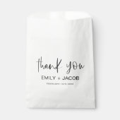 ミニマルタイポグラフィ結婚ズ・サンキュー フェイバーバッグ (正面)