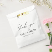 ミニマルタイポグラフィ結婚ズ・サンキュー フェイバーバッグ (封をした状態)