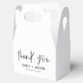 ミニマルタイポグラフィ結婚ズ・サンキュー フェイバーボックス (オープン)