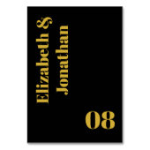 ミニマルタイポグラフィ結婚ズ テーブルナンバー (裏面)