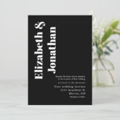 ミニマルタイポグラフィ結婚ズ 招待状 (スタンド正面)