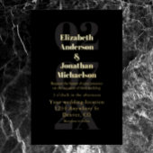 ミニマルタイポグラフィ結婚ズ 箔招待状