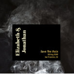 ミニマルタイポグラフィ結婚式の日付を保存 箔招待状ポストカード<br><div class="desc">ミニマエレガントリストは箔と実在クラシックタイポグラフィで日付を保存する。</div>