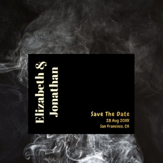 ミニマルタイポグラフィ結婚式の日付を保存 箔招待状ポストカード