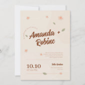 ミニマルタイポグラフィ結婚式招待状 招待状 (正面)