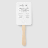 ミニマルタイポグラフィ結婚式 プログラムファン ハンドファン (裏面)