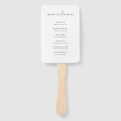 ミニマルタイポグラフィ結婚式 プログラムファン ハンドファン (正面)