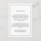 ミニマルタイポグラフィ結婚詳細 エンクロージャーカード (正面)