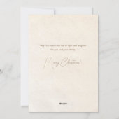 ミニマルタイポグラフィ金ゴールドアーチホリデーフォト シーズンカード (裏面)