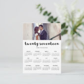 ミニマルタイポグラフィ2017フォトカレンダー ポストカード (スタンド正面)