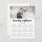 ミニマルタイポグラフィ2018フォトカレンダー ポストカード (正面/裏面)