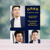 ミニマルタイポグラフィ3写真卒業 アクリルサイン (ニュートラル)