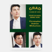 ミニマルタイポグラフィ3写真卒業 アクリルサイン (正面)