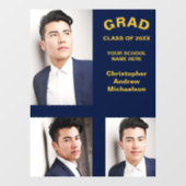 ミニマルタイポグラフィ3写真卒業 ウィンドウサイン (シート)