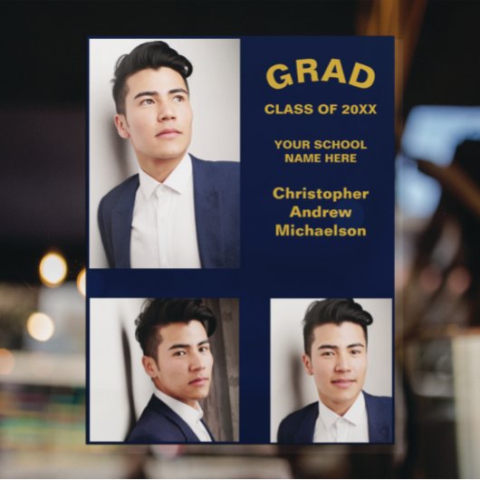 ミニマルタイポグラフィ3写真卒業 ウィンドウサイン