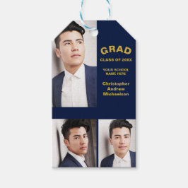 ミニマルタイポグラフィ3写真卒業 ギフトタグ