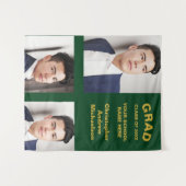 ミニマルタイポグラフィ3写真卒業 タペストリー (正面(横))