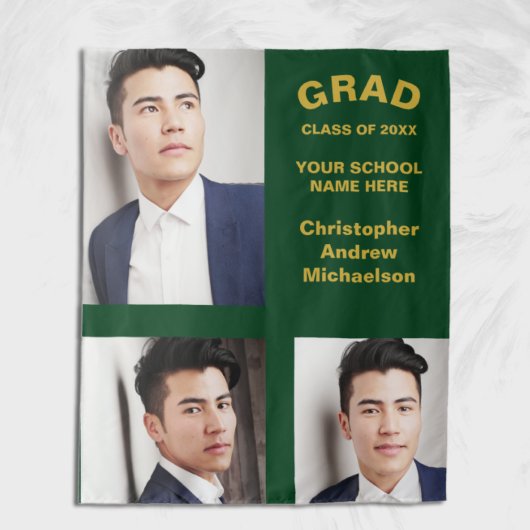 ミニマルタイポグラフィ3写真卒業 タペストリー