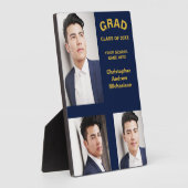 ミニマルタイポグラフィ3写真卒業 フォトプラーク (側面)