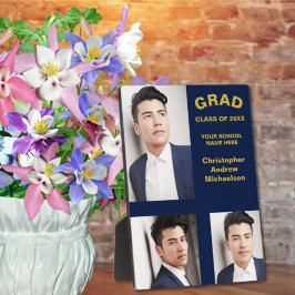 ミニマルタイポグラフィ3写真卒業 フォトプラーク