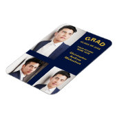 ミニマルタイポグラフィ3写真卒業 マグネット (左側)