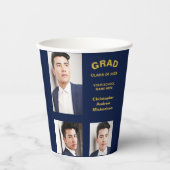 ミニマルタイポグラフィ3写真卒業 紙コップ (正面)