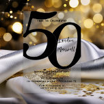 ミニマルタイポグラフィ50 50th誕生日パーティー アクリル招待状<br><div class="desc">誕生日シンプル50エレガント番目のタイポグラフィ50番目の招待状はお洒落、最も認識率の高い受信者を喜ばせるだろう。その年のパーティーに対して「レッツェ！」と言う方が祝無い。</div>