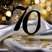 ミニマルタイポグラフィ70 70thバースデーパーティー アクリル招待状
