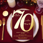 ミニマルタイポグラフィ70 70thバースデーパーティー 箔招待状<br><div class="desc">誕生日シンプルの70エレガント番目のタイポグラフィ70番目の招待状は必ず受け入れ先の中で最も目を見張る者を満足させようお洒落。その年のパーティーに対して「レッツェ！」と言う方が祝無い。</div>