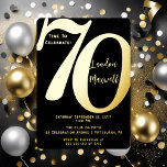 ミニマルタイポグラフィ70 70thバースデーパーティー 箔招待状<br><div class="desc">誕生日シンプルの70エレガント番目のタイポグラフィ70番目の招待状は必ず受け入れ先の中で最も目を見張る者を満足させようお洒落。その年のパーティーに対して「レッツェ！」と言う方が祝無い。</div>