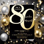ミニマルタイポグラフィ80 80thバースデーパーティー 箔招待状<br><div class="desc">誕生日シンプルの80エレガント番目のタイポグラフィ80番目の招待状は必ず受け手の中で最も目を見張る者を満足させよお洒落う、ミニマルな者など、そして以下の通り。その年のパーティーに対して「レッツェ！」と言う方が祝無い。</div>