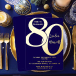 ミニマルタイポグラフィ80 80thバースデーパーティー 箔招待状<br><div class="desc">誕生日シンプルの80エレガント番目のタイポグラフィ80番目の招待状は必ず受け手の中で最も目を見張る者を満足させよお洒落う、ミニマルな者など、そして以下の通り。その年のパーティーに対して「レッツェ！」と言う方が祝無い。</div>