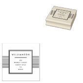 ミニマルタイポグラフィ |ファミリ名差出人住所 ラバースタンプ (押印)