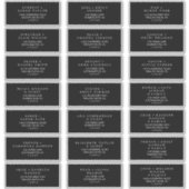 ミニマルタイポグラフィ |ブラックゲスト住所 シール (正面)