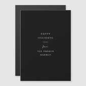 ミニマルタイポグラフィ |ブラックホリデー企業のカード (正面/裏面)