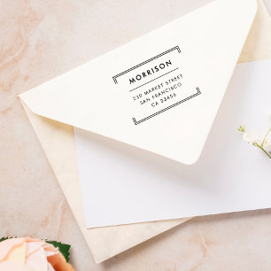 ミニマルタイポグラフィ  モダン差出人住所 ラバースタンプ