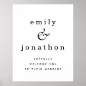 ミニマルタイポグラフィAny Color Welcome to 結婚. ポスター (正面)