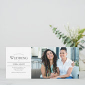 ミニマルタイポグラフィLGBTQフォト結婚ズ 招待状 (スタンド正面)