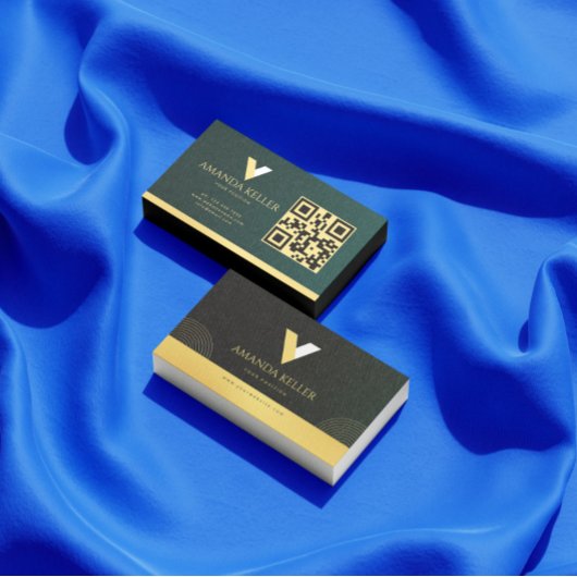 ミニマルタイポグラフィQrコード 名刺