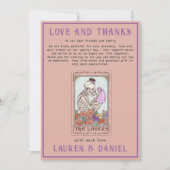 ミニマルタロットスケルトンカップルサンキューカード 招待状 (正面)