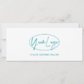 ミニマルターコイズアクアモダンギフト証明書 (裏面)