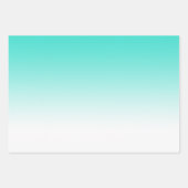 ミニマルターコイズグラデーション ラッピングペーパーシート (正面)