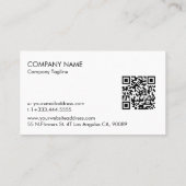 ミニマルターコイズブルートーンリネンバーラップ生地 名刺 (裏面)