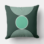 ミニマルターコイズ円形パターン クッション (裏面)