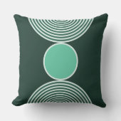 ミニマルターコイズ円形パターン クッション (正面)